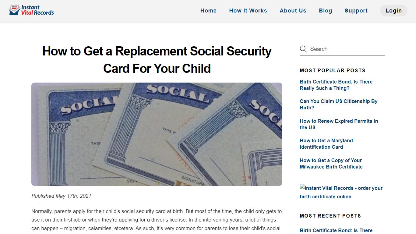 How to Get a Replacement Social Security Card For Your Child